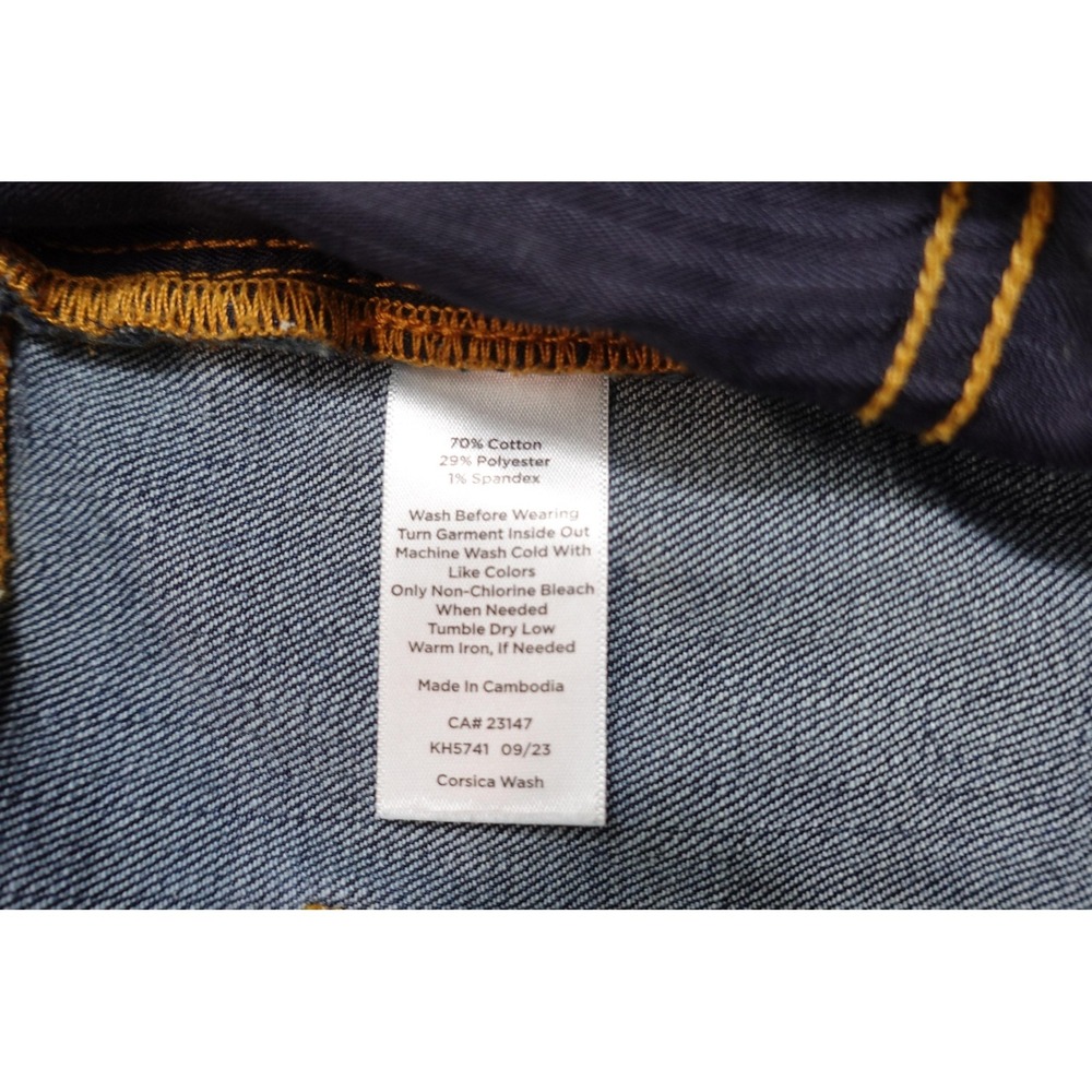 Talbots Jeans Womens 14 Blue Dark Wash Everyday Relaxed Straight Stretch Denim - Picture 7 of 11
